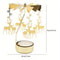 Rotating Christmas Tea Light Candle Holder Gold Metal Candle Carousel Centerpiece 1