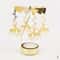 Rotating Christmas Tea Light Candle Holder Gold Metal Candle Carousel Centerpiece 9
