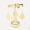 Rotating Christmas Tea Light Candle Holder Gold Metal Candle Carousel Centerpiece 6