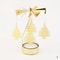 Rotating Christmas Tea Light Candle Holder Gold Metal Candle Carousel Centerpiece 6