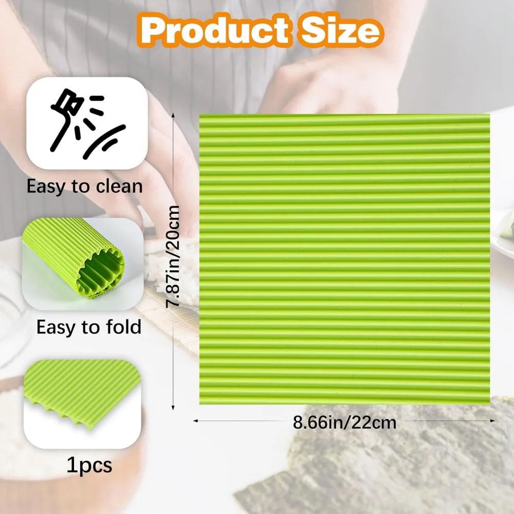 Silicone Sushi Making Kit With Rolling Mat Easy Homemade Sushi For Beginners Kids 0