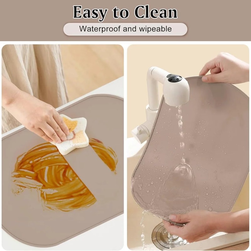 HeatResistant Silicone Placemat Waterproof Reusable EasyClean Table Mat For Daily Dining 4