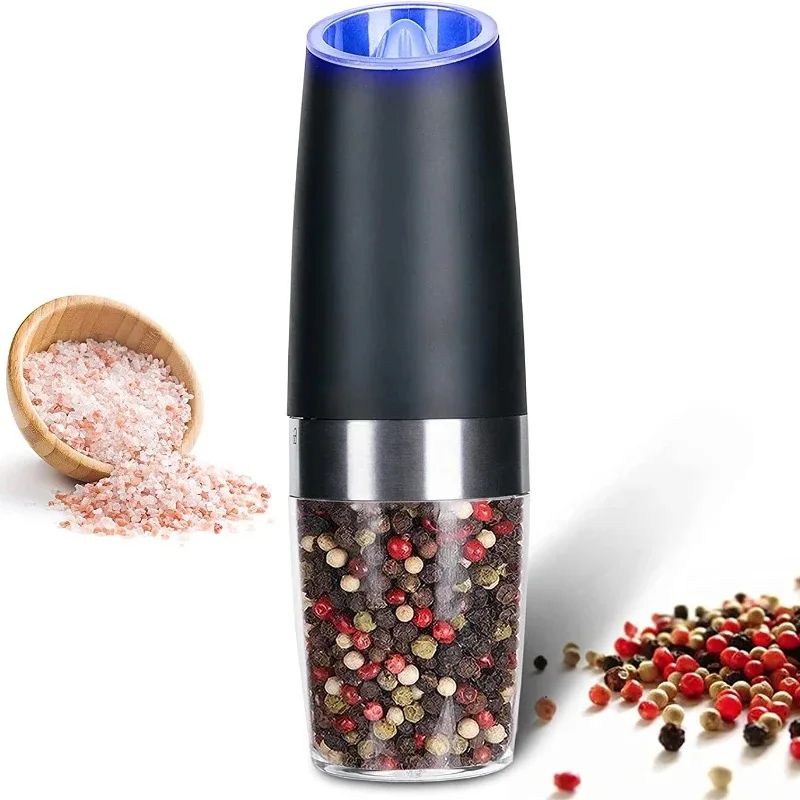 GravitySense Electric Salt Pepper Grinder With LED Light And Adjustable Coarseness 7