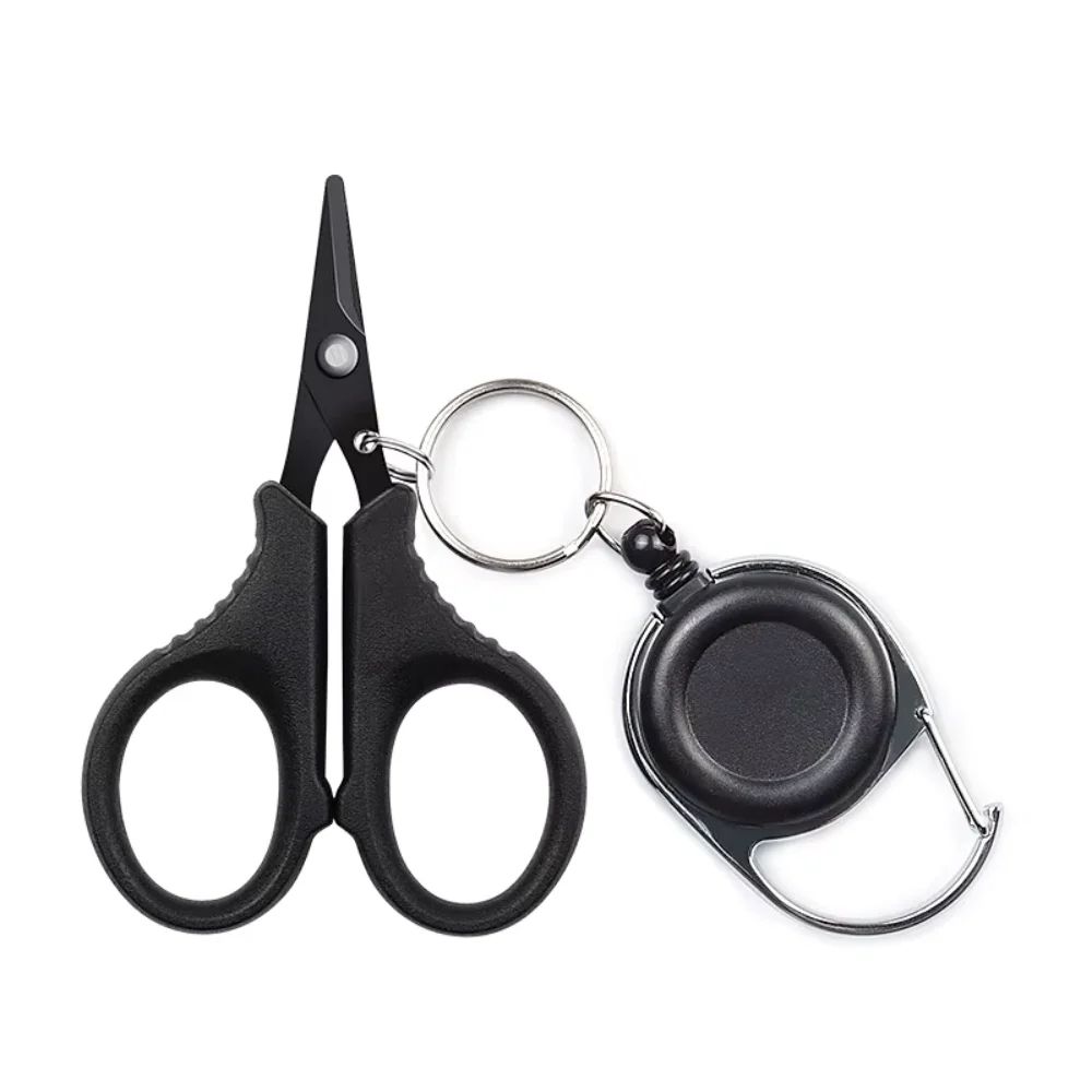 Stainless Steel Braided Line Scissors With Retractable Lanyard Fast Clean Fishing Line Cutter For 7