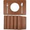 Cowhide Faux Leather Placemats Set Heat Resistant Waterproof NonSlip Table Mats For Dining Kitche 0
