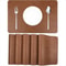 Cowhide Faux Leather Placemats Set Heat Resistant Waterproof NonSlip Table Mats For Dining Kitche 0