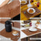 Cowhide Faux Leather Placemats Set Heat Resistant Waterproof NonSlip Table Mats For Dining Kitche 4