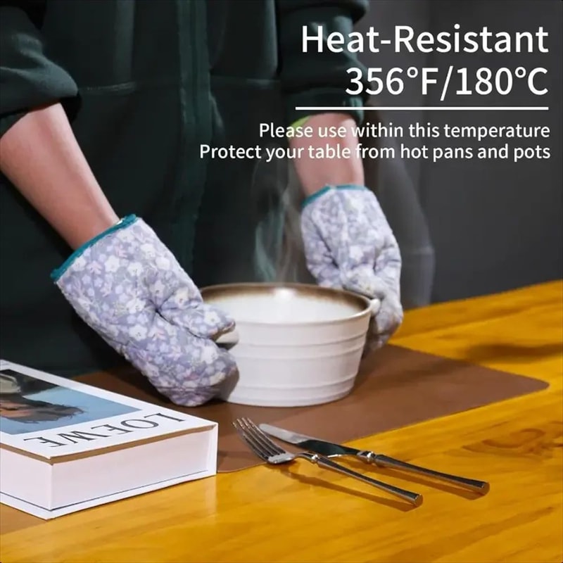 Cowhide Faux Leather Placemats Set Heat Resistant Waterproof NonSlip Table Mats For Dining Kitche 5