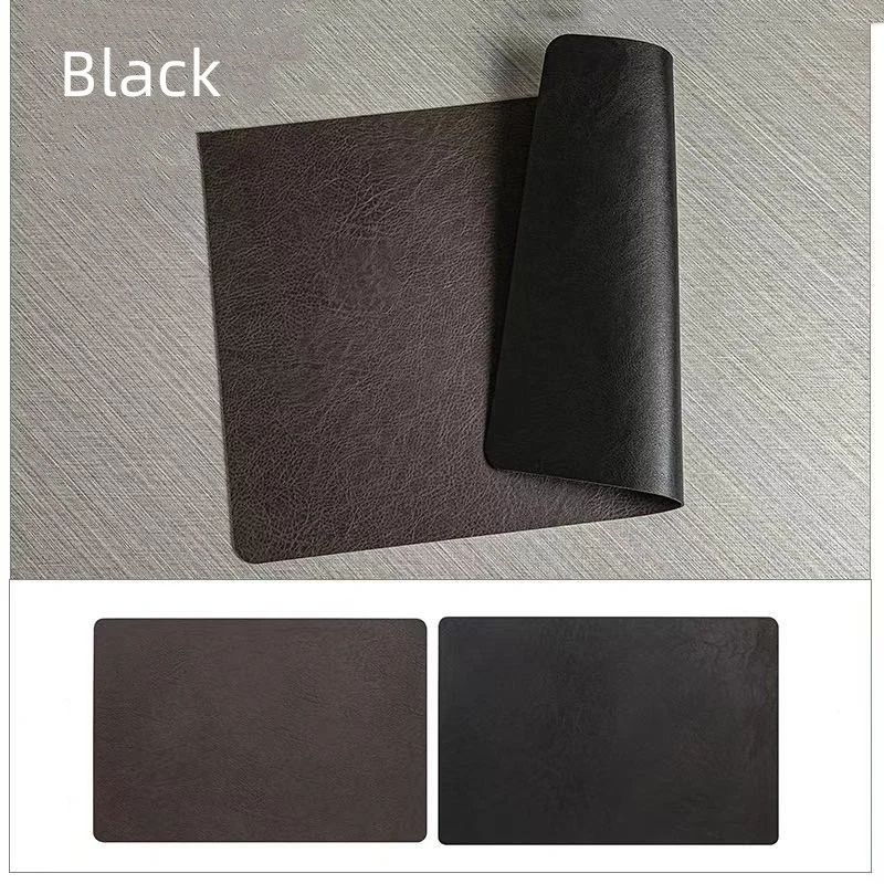Cowhide Faux Leather Placemats Set Heat Resistant Waterproof NonSlip Table Mats For Dining Kitche 7
