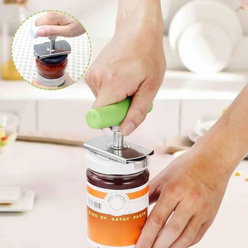 Stainless Steel Adjustable Jar Opener Bottle Cap Opener LaborSaving Lid Grip Tool For Easy TwistOf 3