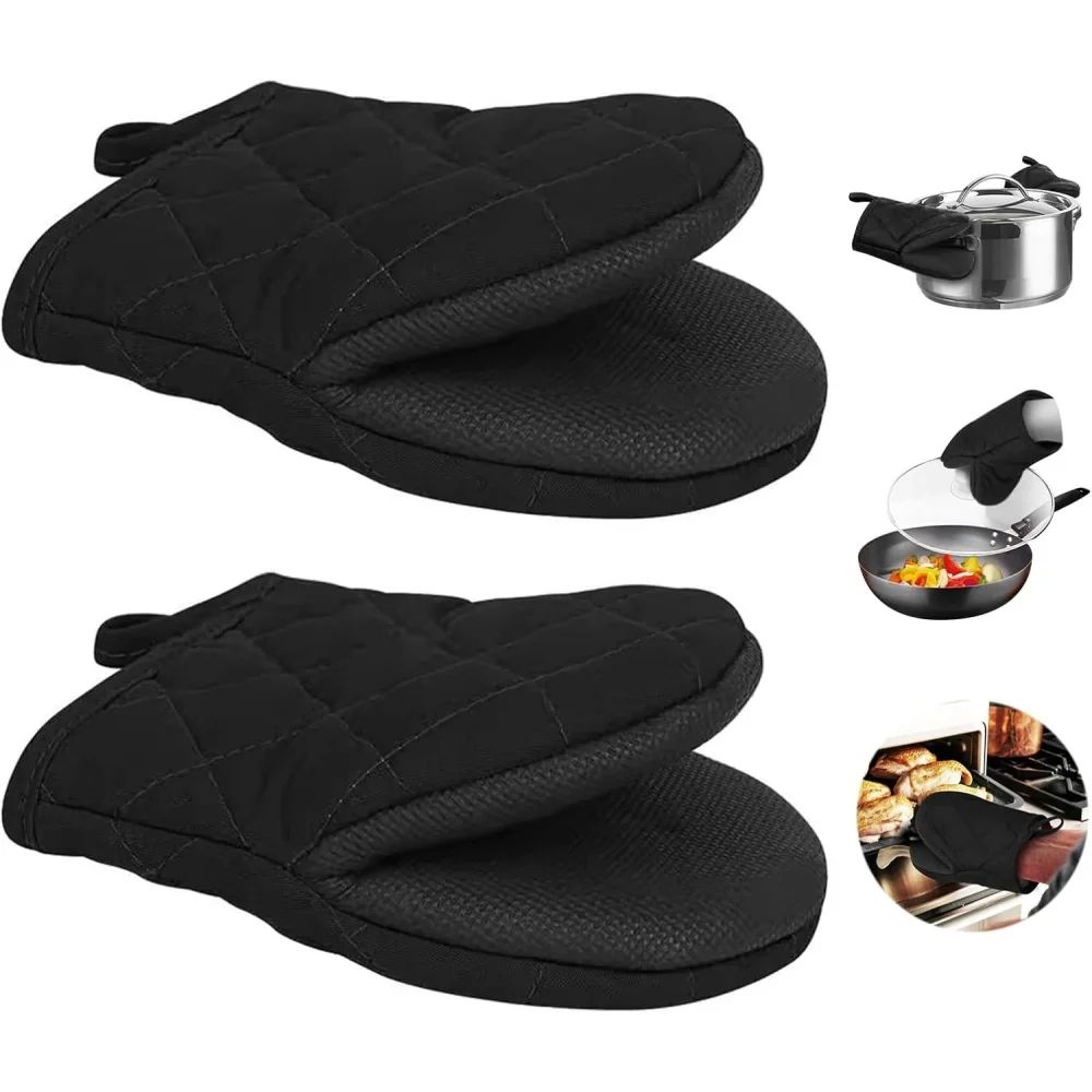 500F Heat Resistant Oven Mitts With NonSlip Grip Safe Grilling Mitts For Baking BBQ Cooking 0