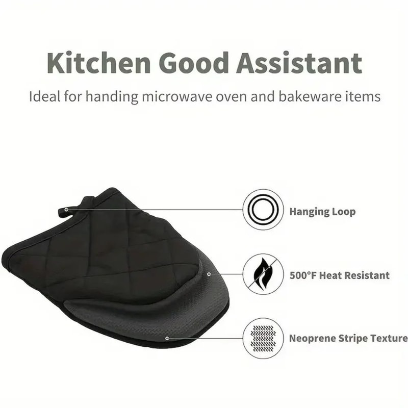 500F Heat Resistant Oven Mitts With NonSlip Grip Safe Grilling Mitts For Baking BBQ Cooking 3