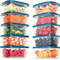 709ml Meal Prep Containers Set Of 6 With Colorful Lids LeakResistant Stackable Lunch Boxes 0