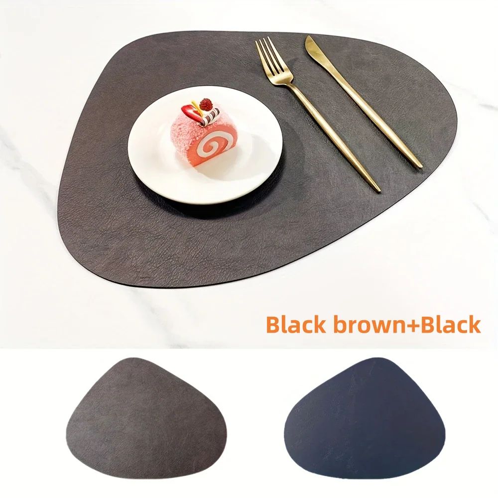 Waterproof Faux Leather Placemats Set Wipeable Heat Resistant NonSlip Table Mats 7