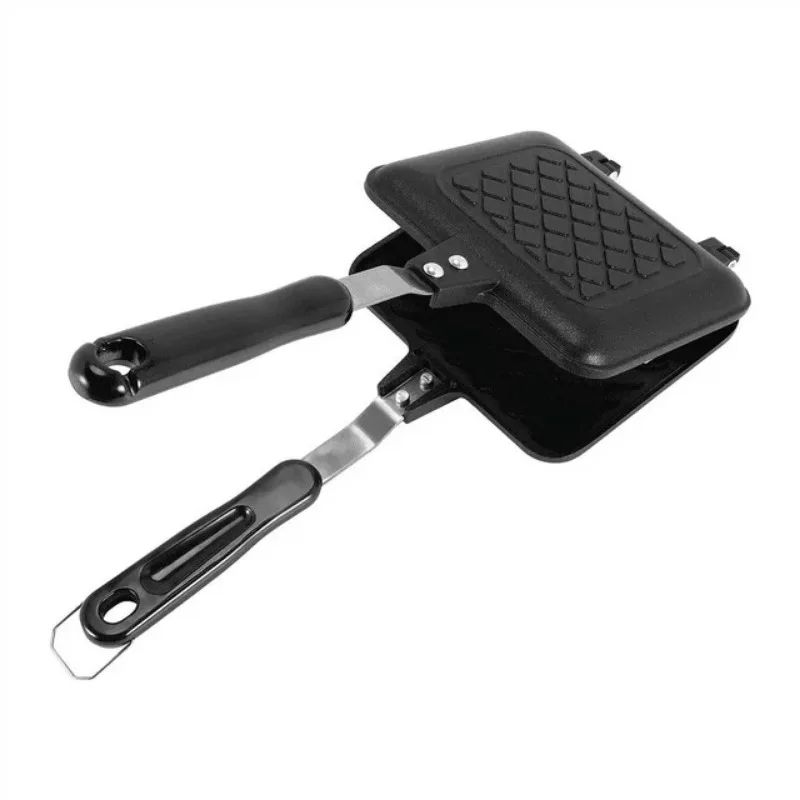 Stovetop Sandwich Maker Aluminum Flip Panini Press Pan With NonStick Plates For Crispy Toasts Gril 3