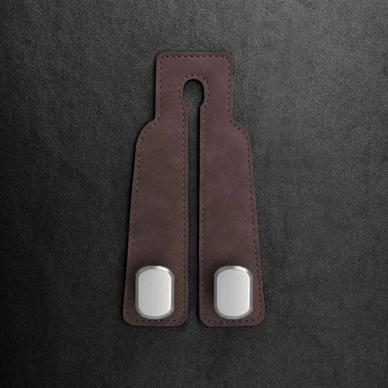 Premium Leather Car Headrest Hook Organizer SpaceSaving Purse Grocery Bag Hanger 7