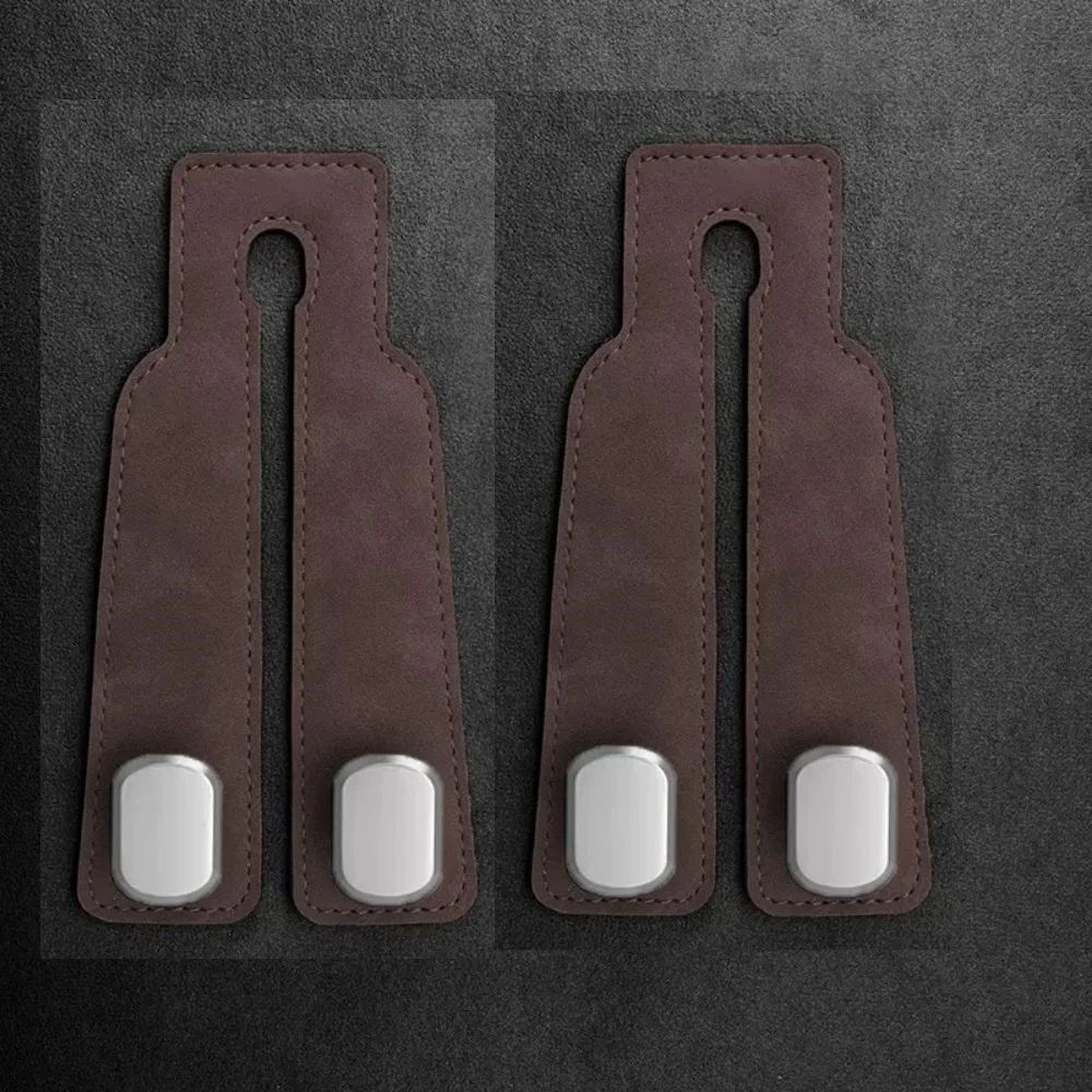 Premium Leather Car Headrest Hook Organizer SpaceSaving Purse Grocery Bag Hanger 10