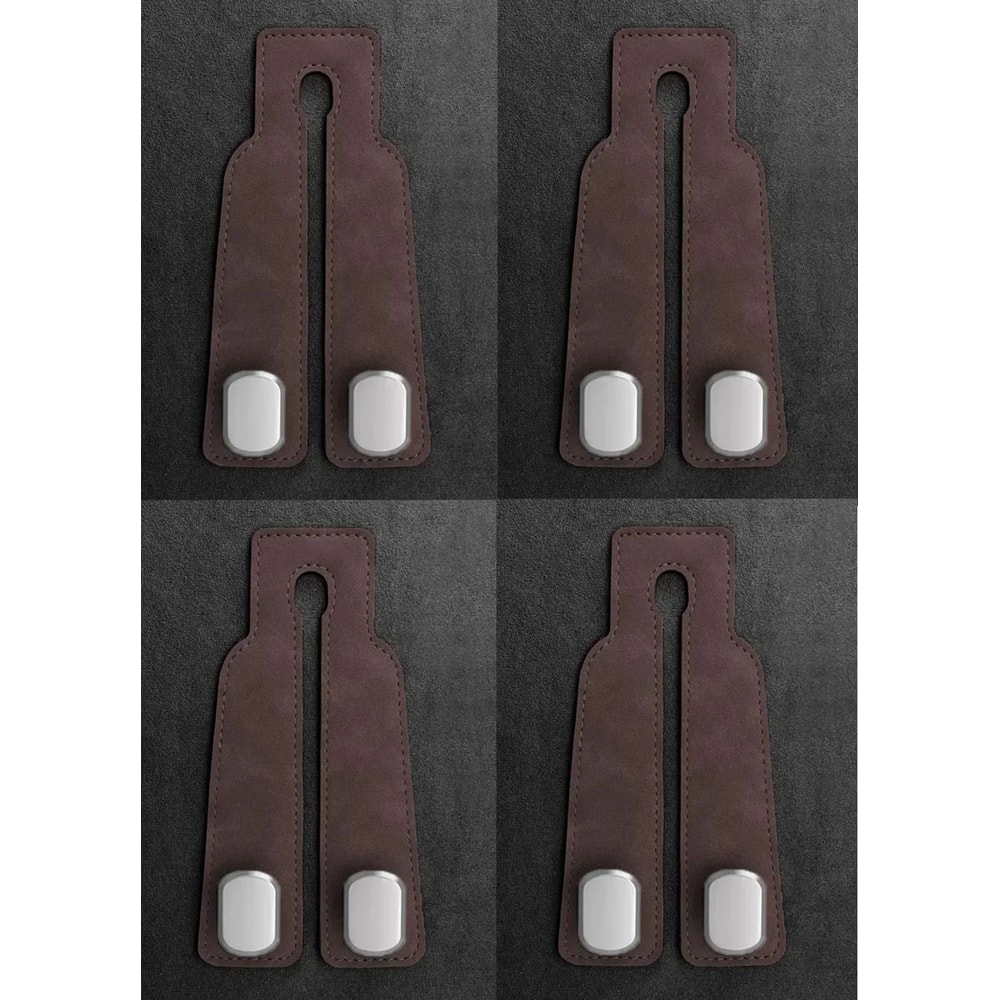 Premium Leather Car Headrest Hook Organizer SpaceSaving Purse Grocery Bag Hanger 13