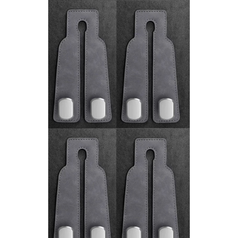 Premium Leather Car Headrest Hook Organizer SpaceSaving Purse Grocery Bag Hanger 14