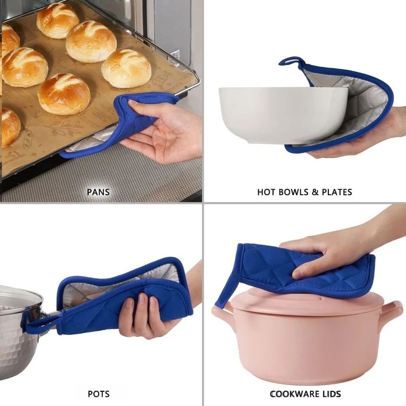 Cotton Heat Resistant Pot Holder Trivet Pad Machine Washable Hot Pads For Cooking Baking 3