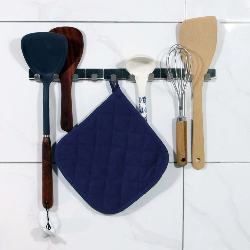 Cotton Heat Resistant Pot Holder Trivet Pad Machine Washable Hot Pads For Cooking Baking 5