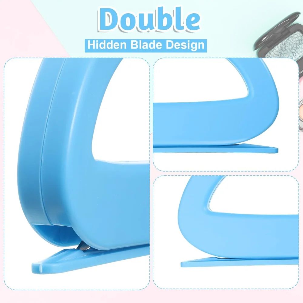 SafeSlide Portable Wrapping Paper Cutter Concealed Blade Gift Wrap Cutter For Fast Straight Cuts 3