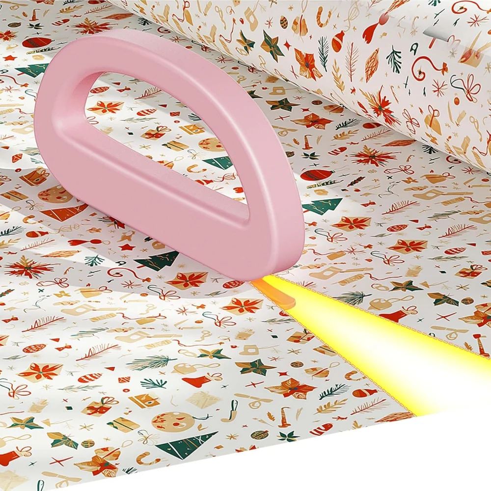 SafeSlide Portable Wrapping Paper Cutter Concealed Blade Gift Wrap Cutter For Fast Straight Cuts 5