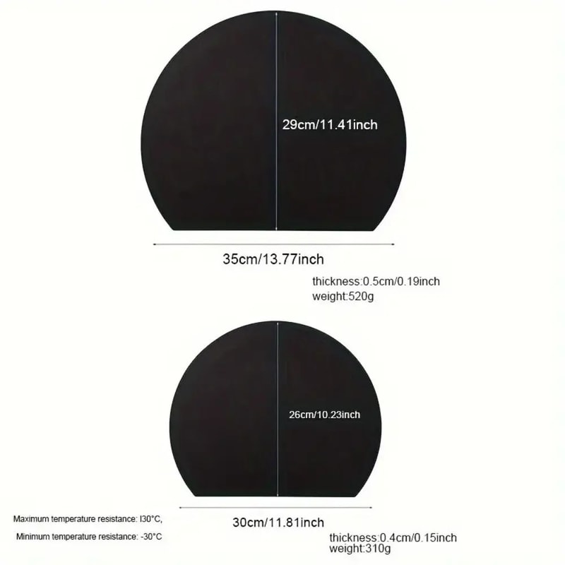 TPU Cutting Board Mat Set DoubleSided NonSlip Cutting Mat BPAFree Cutting Board Flexible Semicircl 1