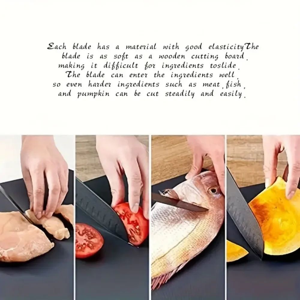 TPU Cutting Board Mat Set DoubleSided NonSlip Cutting Mat BPAFree Cutting Board Flexible Semicircl 2