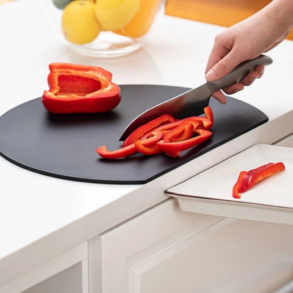 TPU Cutting Board Mat Set DoubleSided NonSlip Cutting Mat BPAFree Cutting Board Flexible Semicircl 5