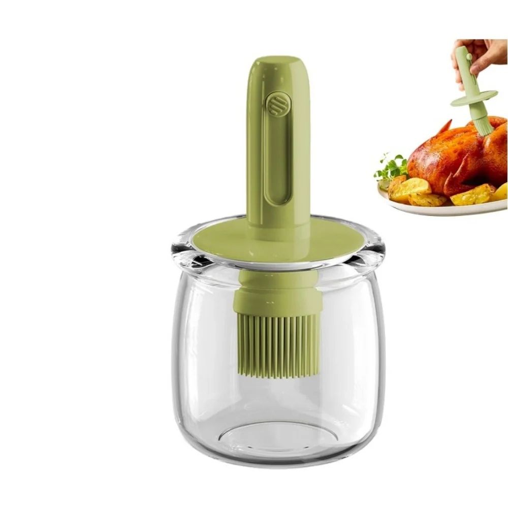 2in1 Oil Dispenser With Brush For Cooking Grilling Detachable Silicone Basting Brush Bottle For O 7