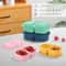 Leakproof Silicone Snack Container With Lids Reusable DoubleCompartment Snack Box Foldable TravelR 2