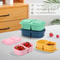 Leakproof Silicone Snack Container With Lids Reusable DoubleCompartment Snack Box Foldable TravelR 2