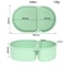 Leakproof Silicone Snack Container With Lids Reusable DoubleCompartment Snack Box Foldable TravelR 7