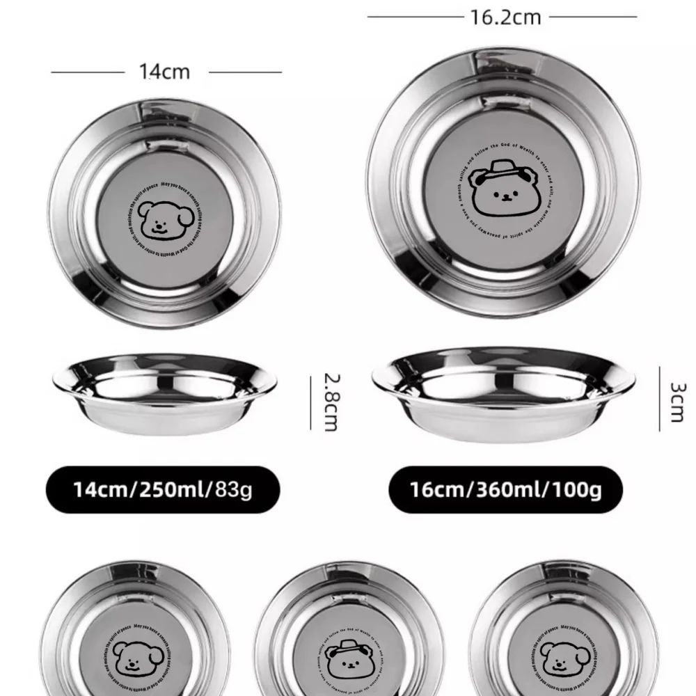 Stainless Steel Mini Round Plates Portion Control Unbreakable Dishwasher Safe 1