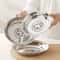Stainless Steel Mini Round Plates Portion Control Unbreakable Dishwasher Safe 4