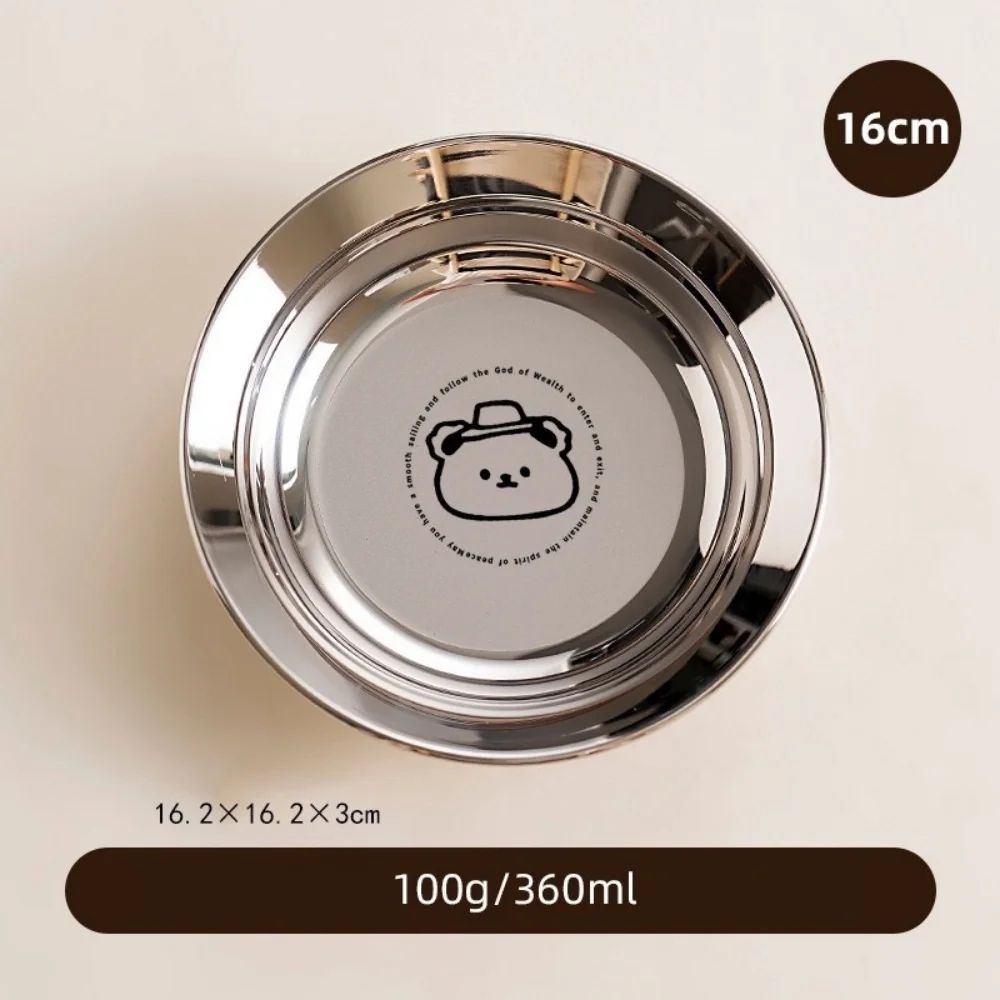 Stainless Steel Mini Round Plates Portion Control Unbreakable Dishwasher Safe 9