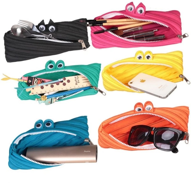 Monster Pencil Case Large Capacity Cute Pencil Pouch Zipper Pen Case For School 5