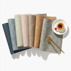 pu leather placemat set - waterproof, washable table mats, easy-clean decorative placemats for home & restaurants
