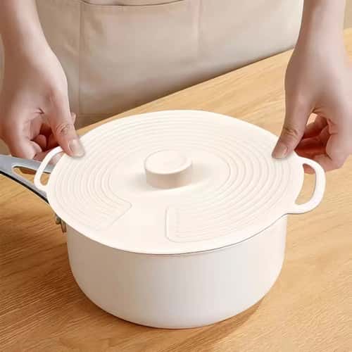 Reusable Silicone Bowl Lids & Microwave Splatter Cover Set, Heat-Resistant Suction Covers for Pots, Pans & Food Storage