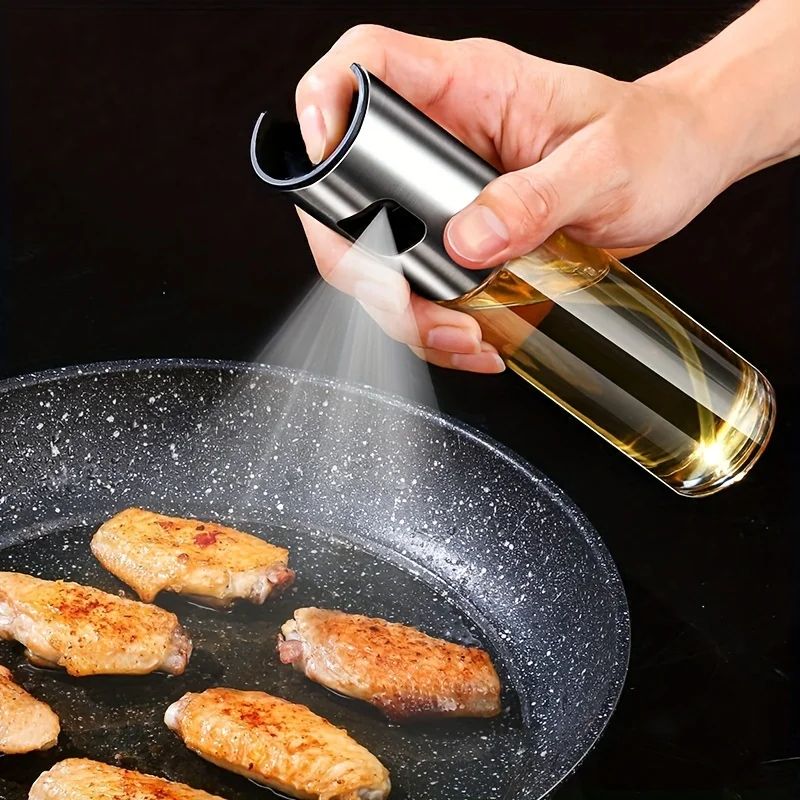 Premium Glass Olive Oil Sprayer 100ml With Adjustable Nozzle For Cooking Air Fryer 1