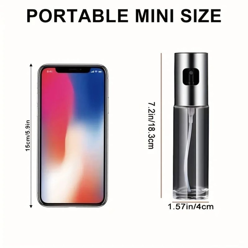 Premium Glass Olive Oil Sprayer 100ml With Adjustable Nozzle For Cooking Air Fryer 5