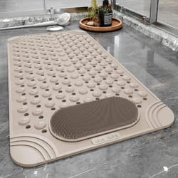 hotel-quality non-slip shower mat 380mm x 690mm with strong suction cups - luxury anti-slip bathroom safety mat