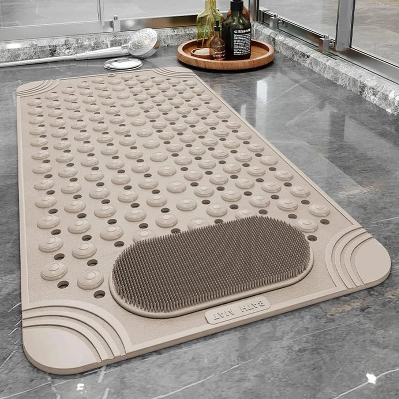 HotelQuality NonSlip Shower Mat 380MM X 690MM With Strong Suction Cups Luxury AntiSlip Bathroom Sa 0