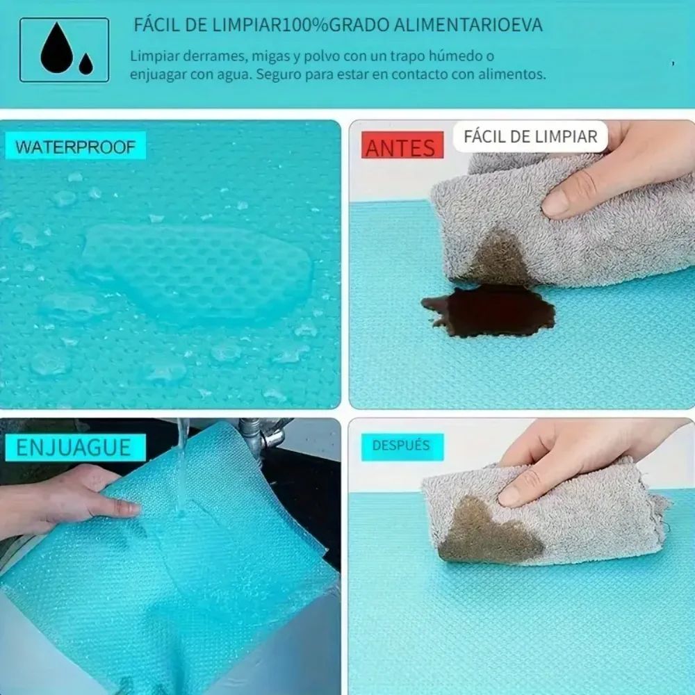 Waterproof Refrigerator Shelf Liner Washable NonSlip Fridge Mat Drawer Liner Pad CuttoFit 2