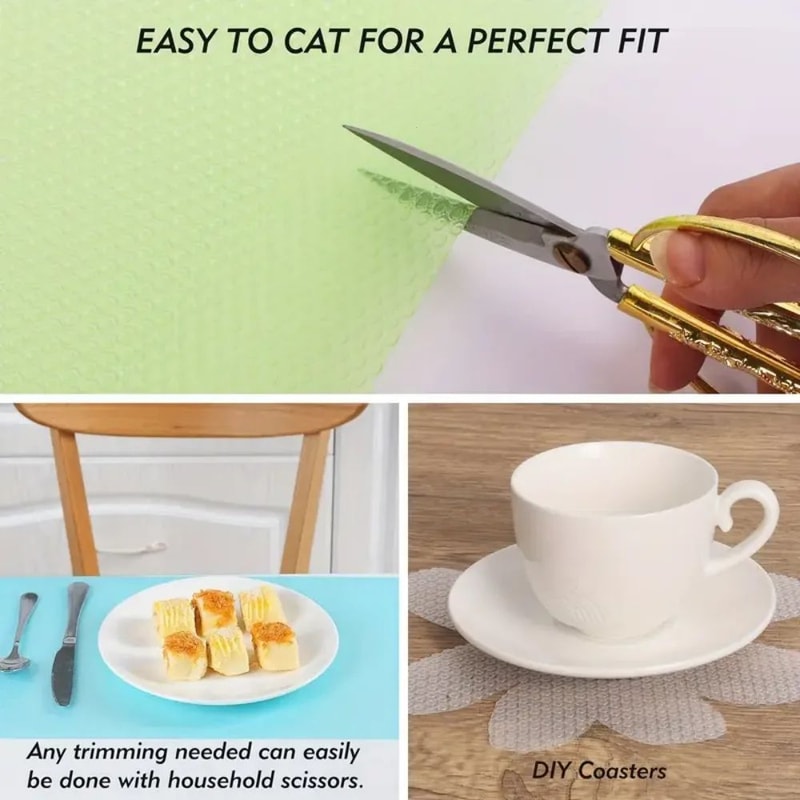 Waterproof Refrigerator Shelf Liner Washable NonSlip Fridge Mat Drawer Liner Pad CuttoFit 4