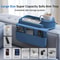 Silicone Couch Cup Holder Tray With Side Pockets AntiSlip Sofa Armrest Tray Couch Arm Organizer 2