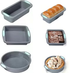 metal-reinforced silicone cake pan set – nonstick round cake mold for easy-release layer cakes & cheesecakes