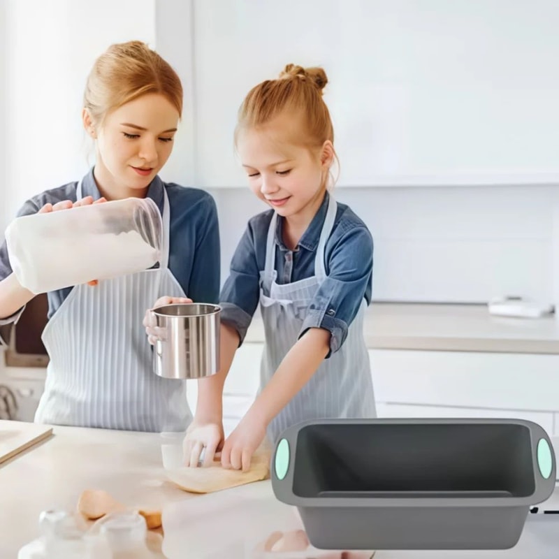 MetalReinforced Silicone Cake Pan Set Nonstick Round Cake Mold For EasyRelease Layer Cakes Cheese 5