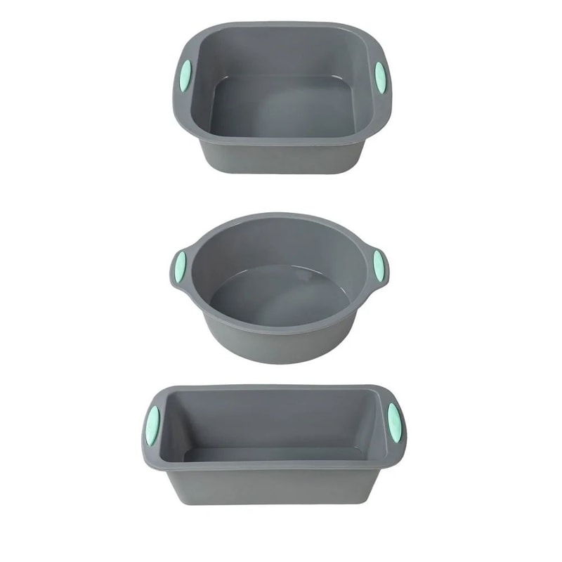 MetalReinforced Silicone Cake Pan Set Nonstick Round Cake Mold For EasyRelease Layer Cakes Cheese 9